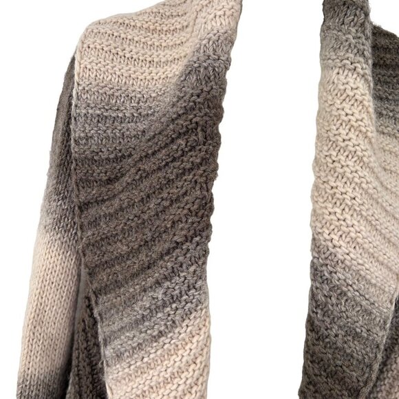 SILVIA NOVELLI NOBA ITALIAN MADE BEIGE OMBRE CARDI SWEATER - S - Picture 3 of 4